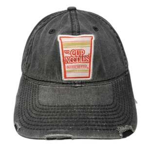 H3 Headwear Nissin Cup Noodles Baseball Cap Gray One Size Slideback Patch Hat